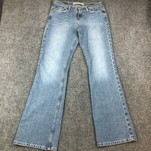 Express Sarula Precision Fit Flare Jeans Medium Wash Blue Denim Womens 10L